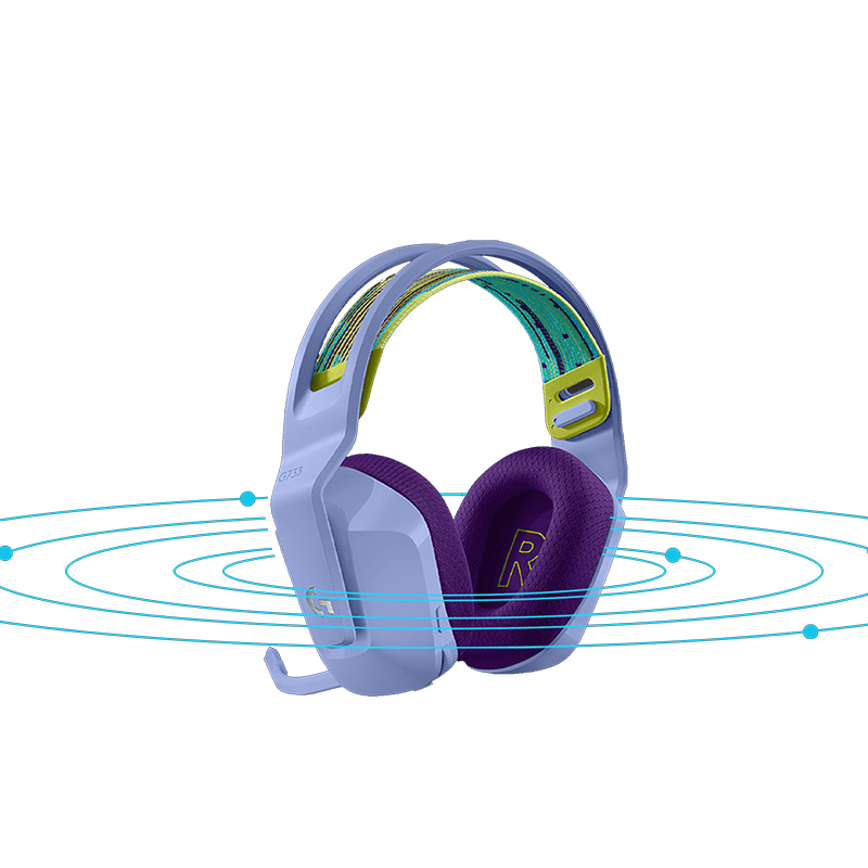 罗技G733LIGHTSPEED无线RGB游戏耳机麦克风（紫色）